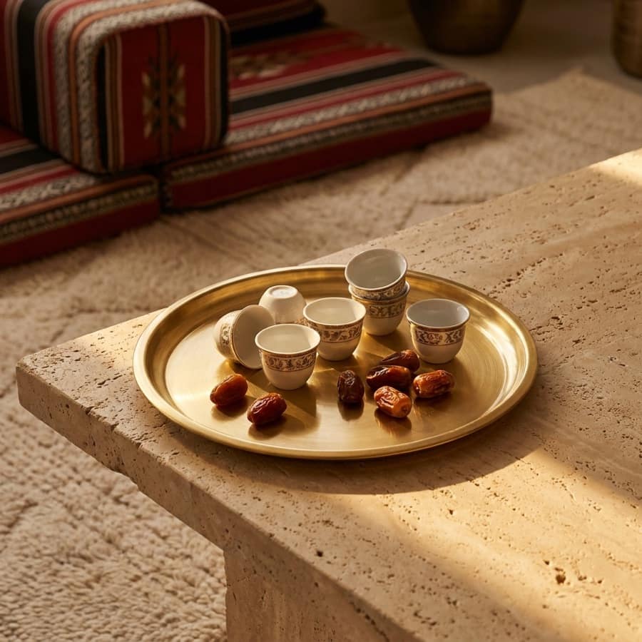 Brass serving tray