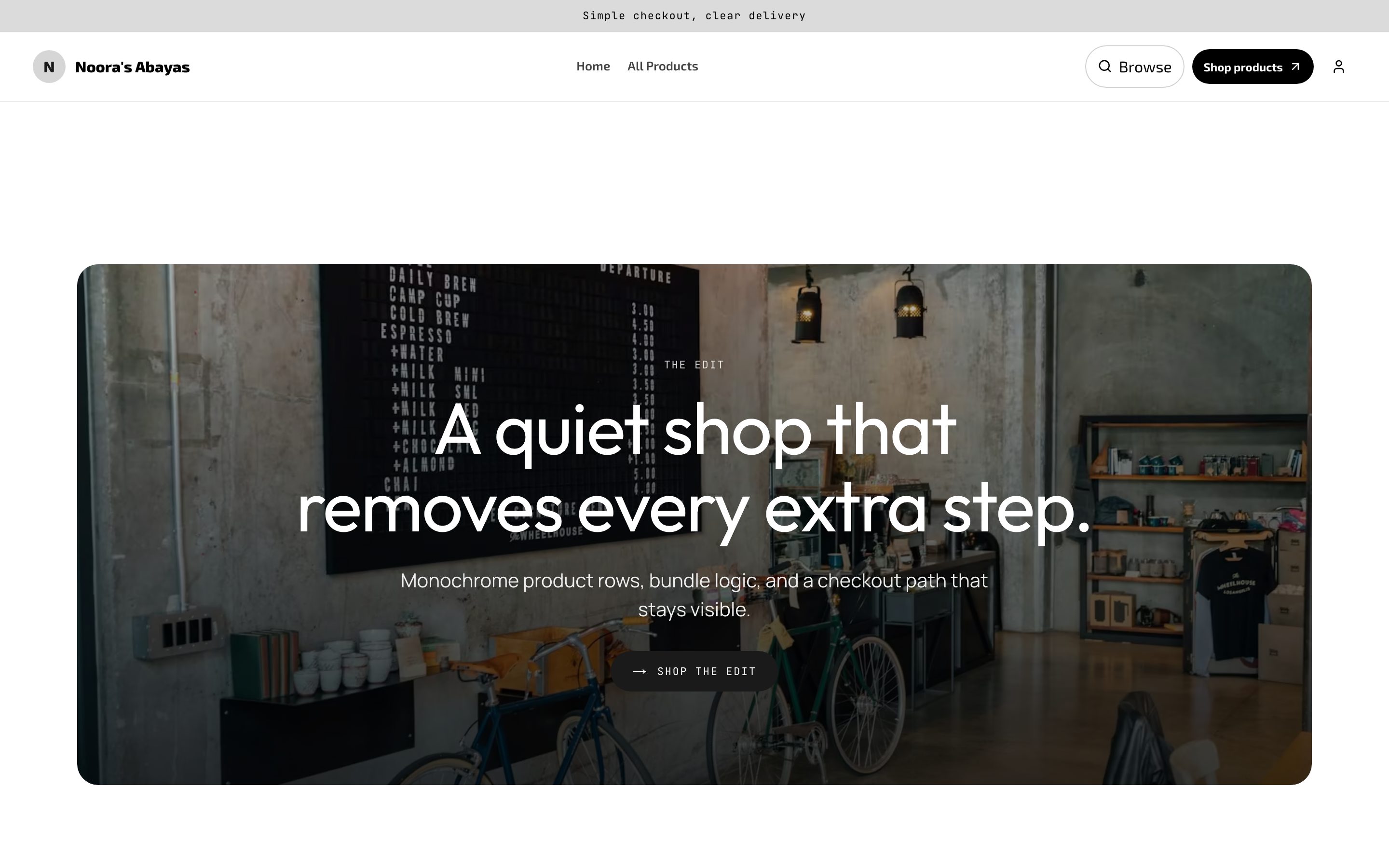 Minimal Checkout